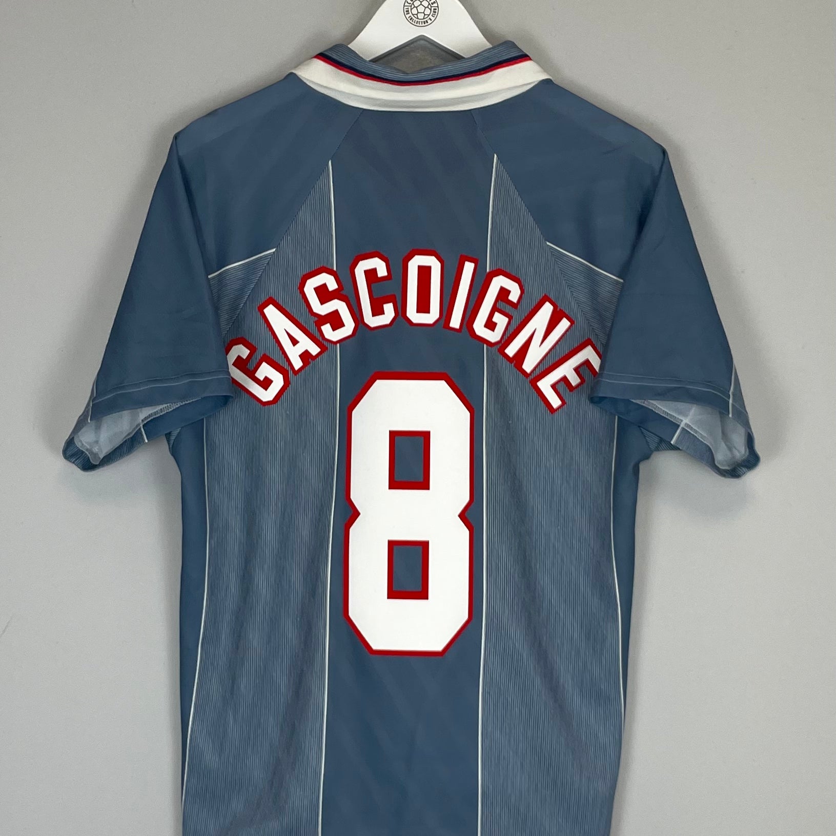 Shop 1996/97 ENGLAND GASCOIGNE #8 AWAY SHIRT (M) UMBRO, classic football shirts, vintage football shirts & retro soccer jerseys at Cult Kits