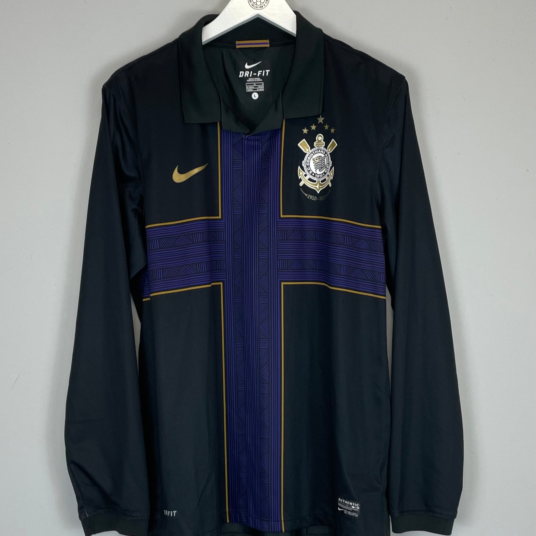 Shop 2010/11 CORINTHIANS *PLAYER ISSUE* L/S THIRD SHIRT (L) NIKE, classic football shirts, vintage football shirts & retro soccer jerseys at Cult Kits
