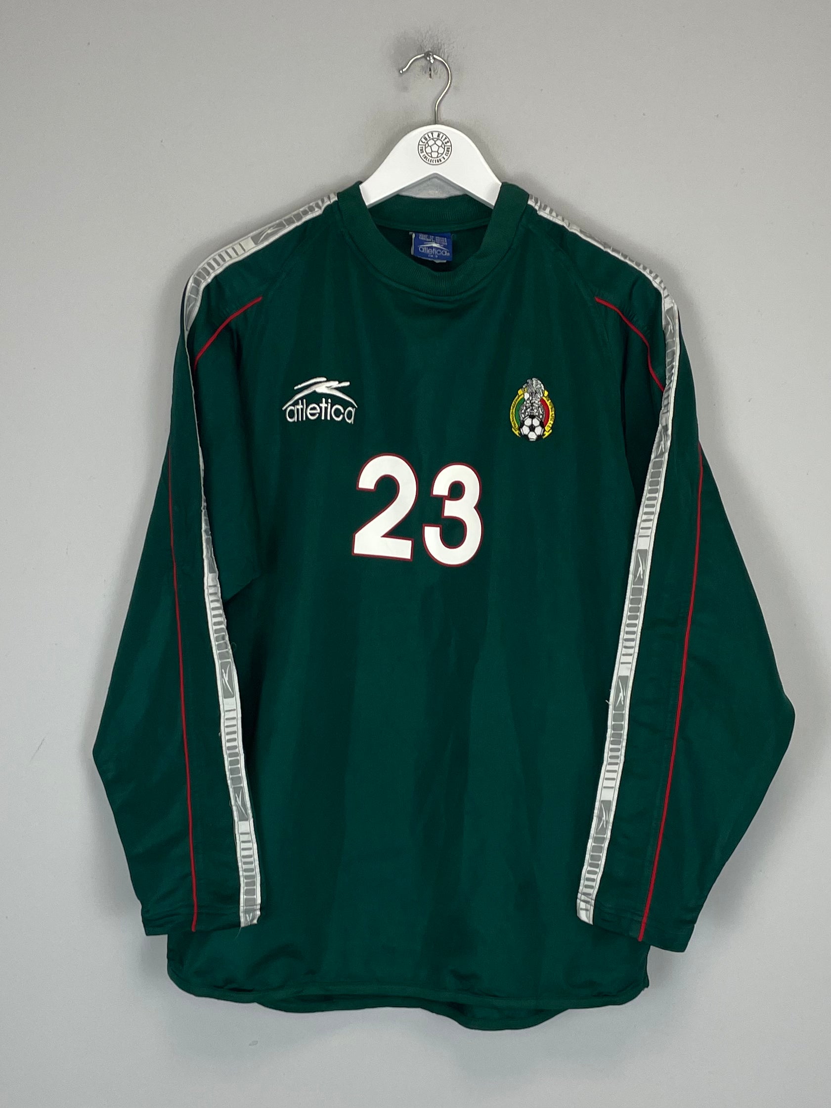 Shop 2002/03 MEXICO JORGE CAMPOS #23 TRAINING JUMPER (S) ATLETICA, classic football shirts, vintage football shirts & retro soccer jerseys at Cult Kits