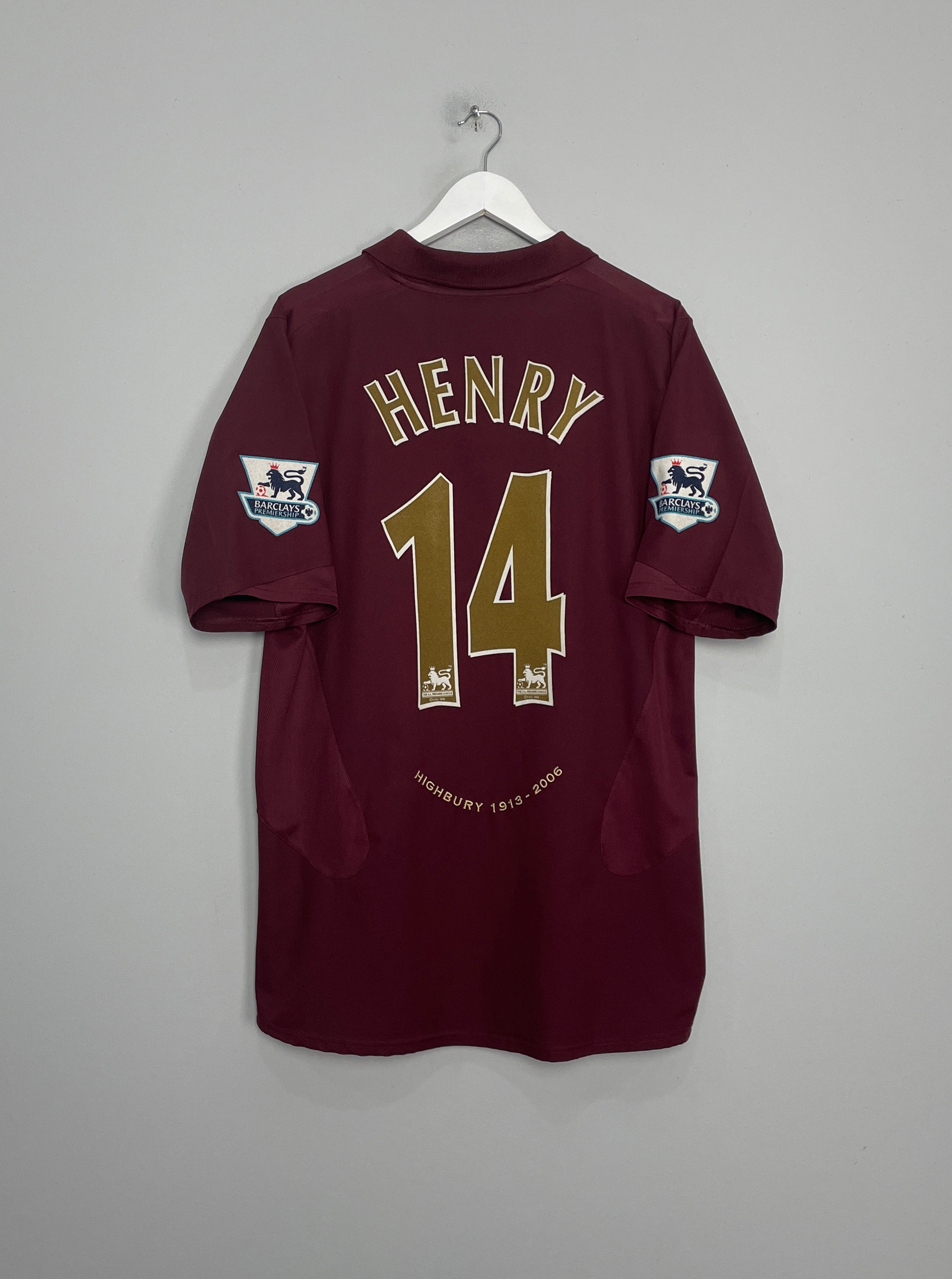 Shop 2005/06 ARSENAL HENRY #14 HOME SHIRT (XL) NIKE, classic football shirts, vintage football shirts & retro soccer jerseys at Cult Kits