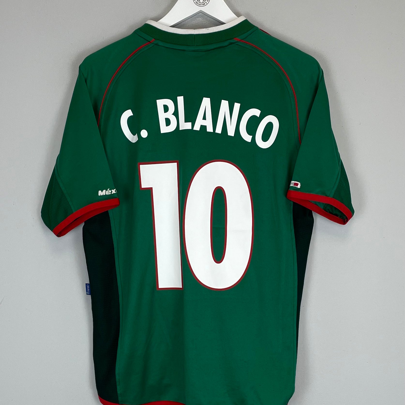 Shop 2001/02 MEXICO C.BLANCO #10 HOME SHIRT (M) ATLETICA, classic football shirts, vintage football shirts & retro soccer jerseys at Cult Kits