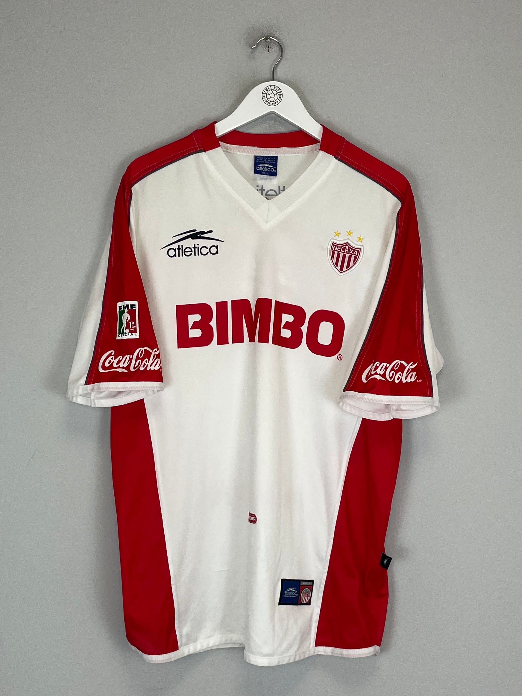 Shop 2001/02 NECAXA AWAY SHIRT (XL) ATLETICA, classic football shirts, vintage football shirts & retro soccer jerseys at Cult Kits