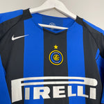 Shop 2004/05 INTER MILAN ADRIANO #10 HOME SHIRT (L) NIKE, classic football shirts, vintage football shirts & retro soccer jerseys at Cult Kits
