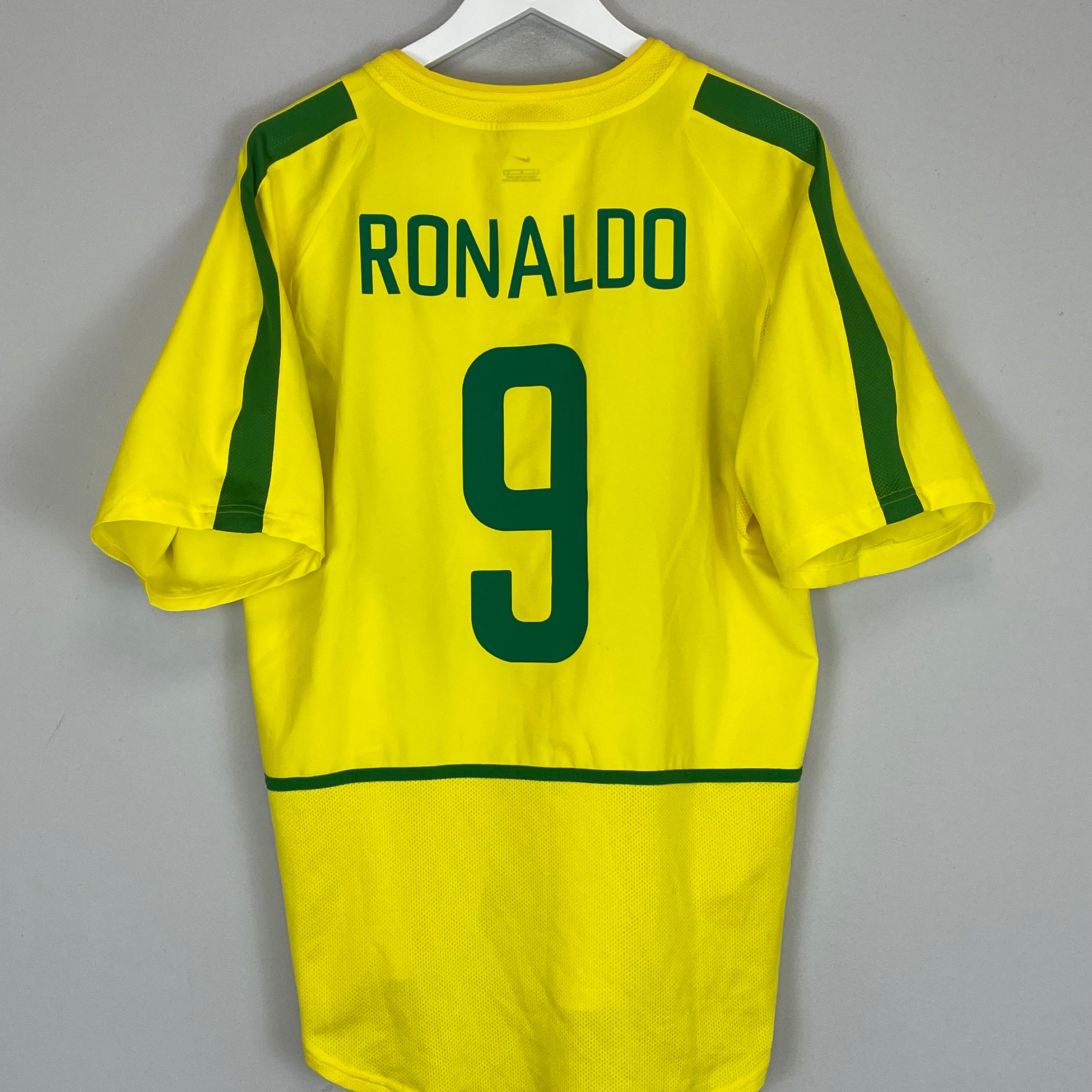 Shop 2002/04 BRAZIL RONALDO #9 HOME SHIRT (L) NIKE, classic football shirts, vintage football shirts & retro soccer jerseys at Cult Kits