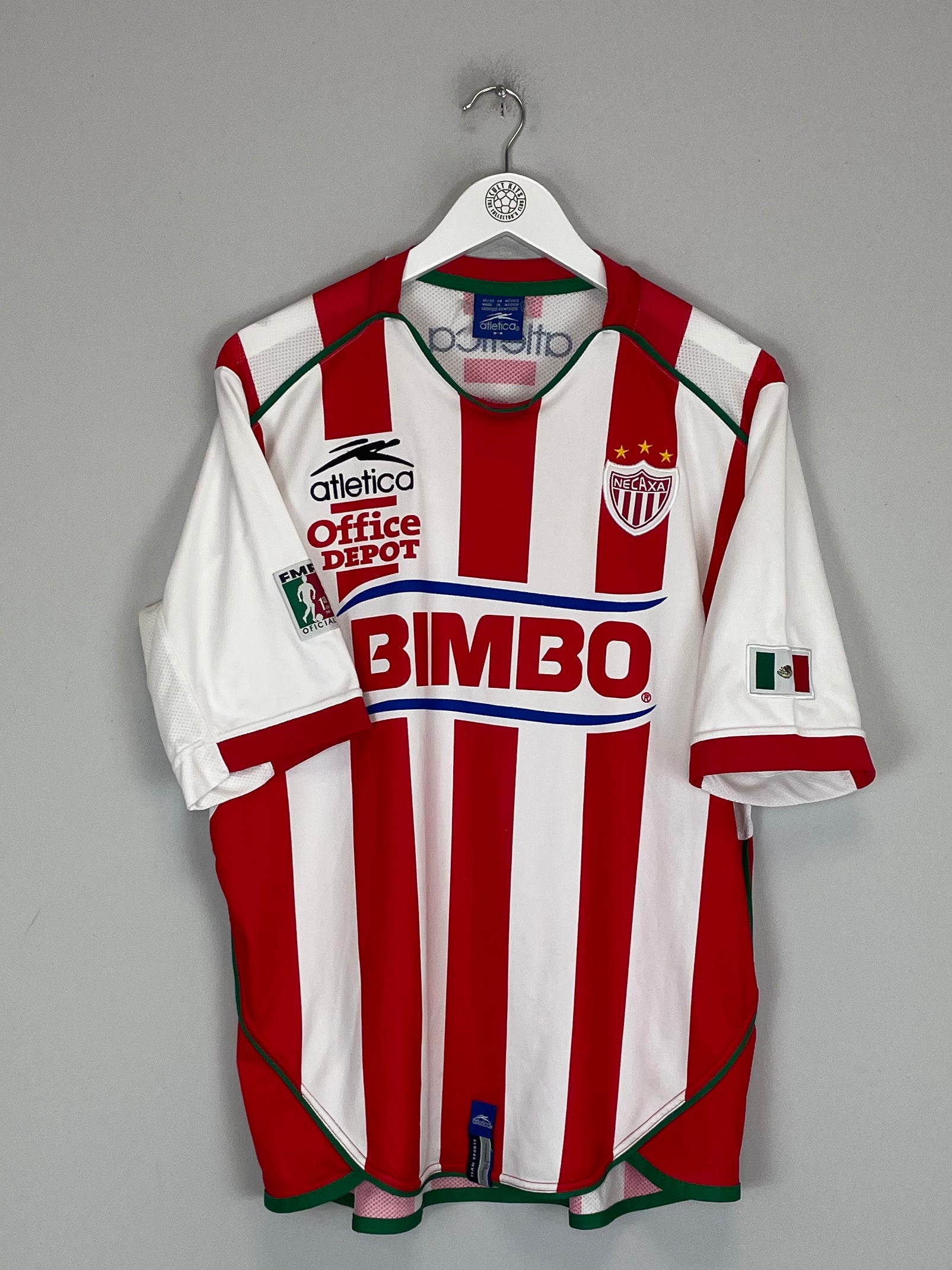 Shop 2004/05 NECAXA HOME SHIRT (M) ATLETICA, classic football shirts, vintage football shirts & retro soccer jerseys at Cult Kits