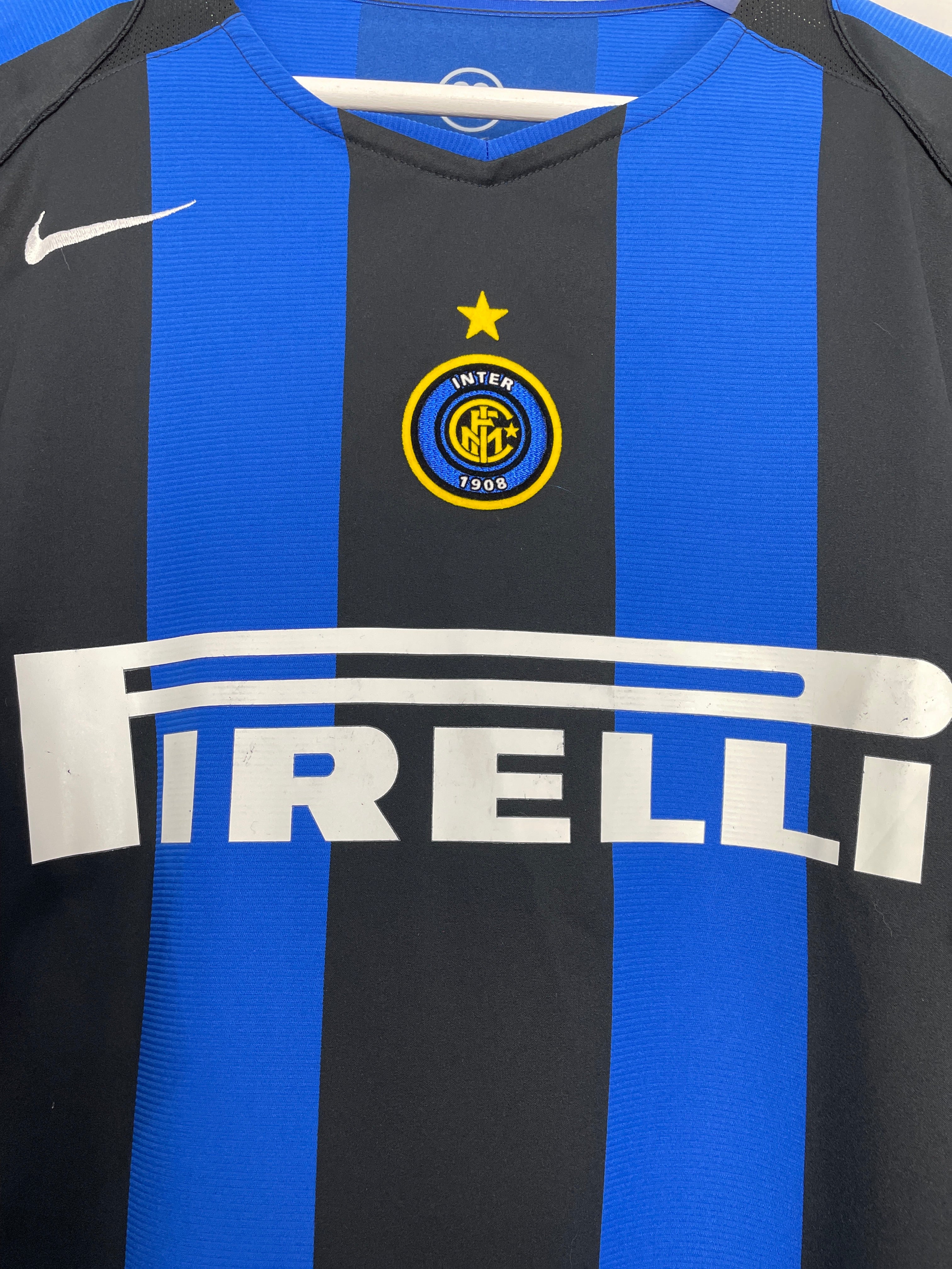 Shop 2004/05 INTER MILAN ADRIANO #10 HOME SHIRT (L) NIKE, classic football shirts, vintage football shirts & retro soccer jerseys at Cult Kits