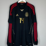 2011/12 MEXICO CHICHARITO #14 L/S AWAY SHIRT (XL) ADIDAS