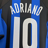Shop 2004/05 INTER MILAN ADRIANO #10 HOME SHIRT (L) NIKE, classic football shirts, vintage football shirts & retro soccer jerseys at Cult Kits