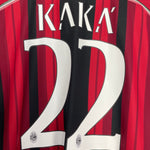 Shop 2014/15 AC MILAN KAKA #22 HOME SHIRT (L) ADIDAS, classic football shirts, vintage football shirts & retro soccer jerseys at Cult Kits