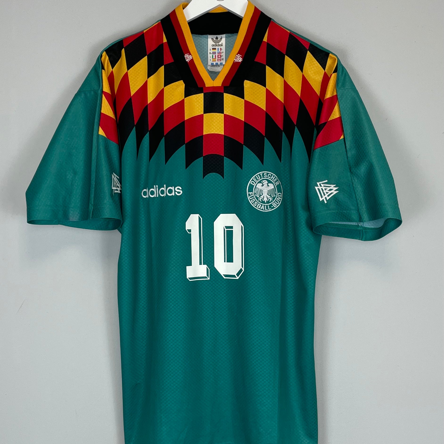 Shop 1994/96 GERMANY MATTHAUS #10 AWAY SHIRT (M) ADIDAS, classic football shirts, vintage football shirts & retro soccer jerseys at Cult Kits