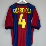 1998/00 BARCELONA GUARDIOLA #4 HOME SHIRT (L) NIKE