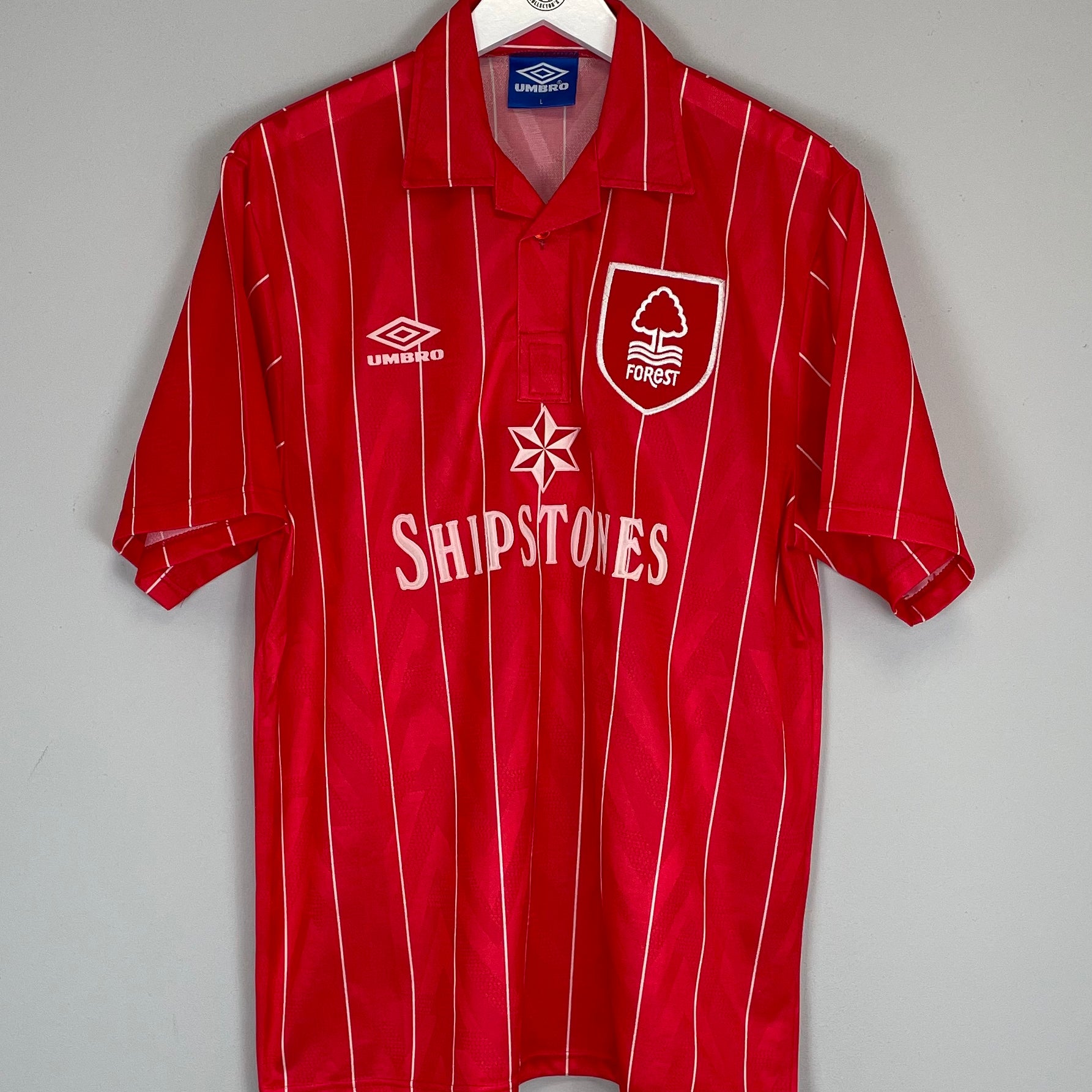Shop 1992/93 NOTTINGHAM FOREST #7 *MINT* HOME SHIRT (L) UMBRO, classic football shirts, vintage football shirts & retro soccer jerseys at Cult Kits