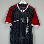 Shop 1996/97 AJAX KLUIVERT #9 AWAY SHIRT (M) UMBRO, classic football shirts, vintage football shirts & retro soccer jerseys at Cult Kits