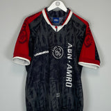 Shop 1996/97 AJAX KLUIVERT #9 AWAY SHIRT (M) UMBRO, classic football shirts, vintage football shirts & retro soccer jerseys at Cult Kits