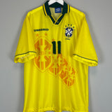 1994 BRAZIL ROMARIO #11 *MINT* HOME SHIRT (XXL) UMBRO