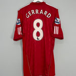 2010/11 LIVERPOOL GERRARD #8 *MATCH ISSUE* HOME SHIRT (XL) ADIDAS