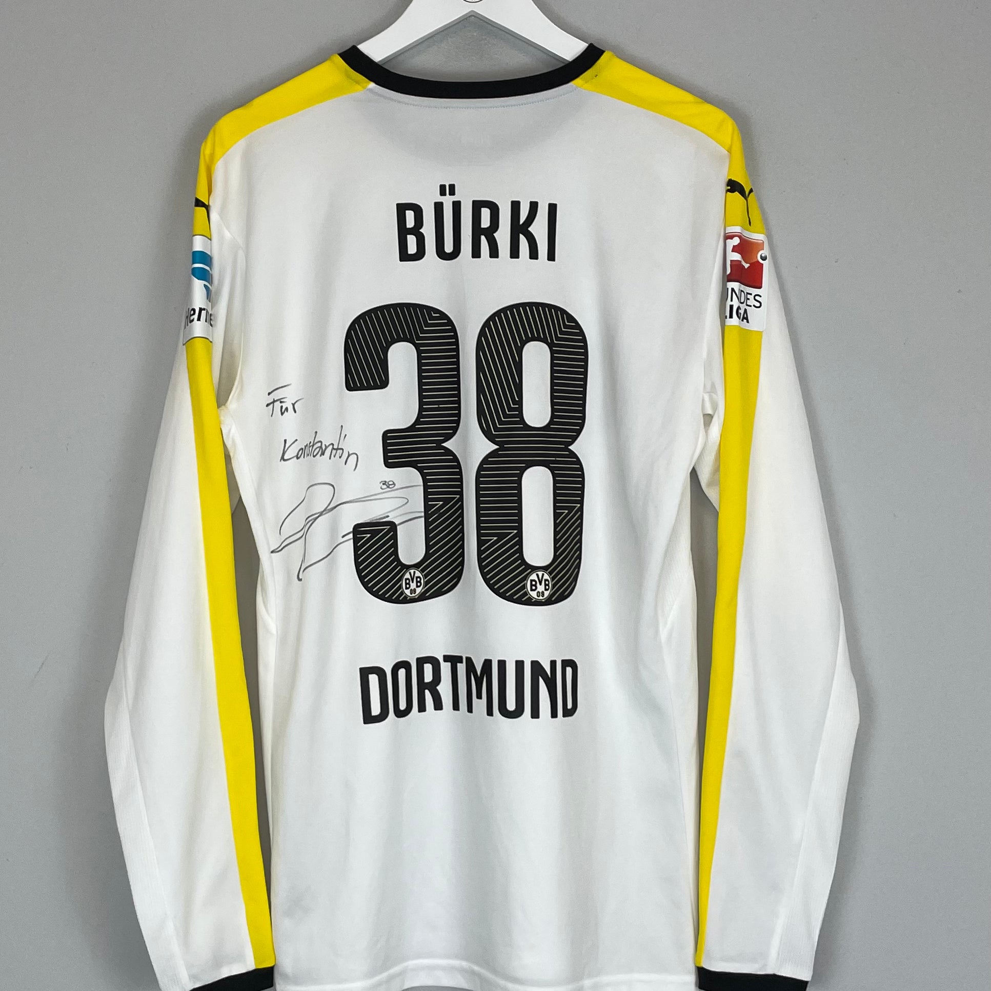 Shop 2015/16 DORTMUND BURKI #38 *MATCH ISSUED + SIGNED* GK SHIRT (L) PUMA, classic football shirts, vintage football shirts & retro soccer jerseys at Cult Kits