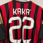 Shop 2013/14 AC MILAN KAKA #22 HOME SHIRT (XL) ADIDAS, classic football shirts, vintage football shirts & retro soccer jerseys at Cult Kits