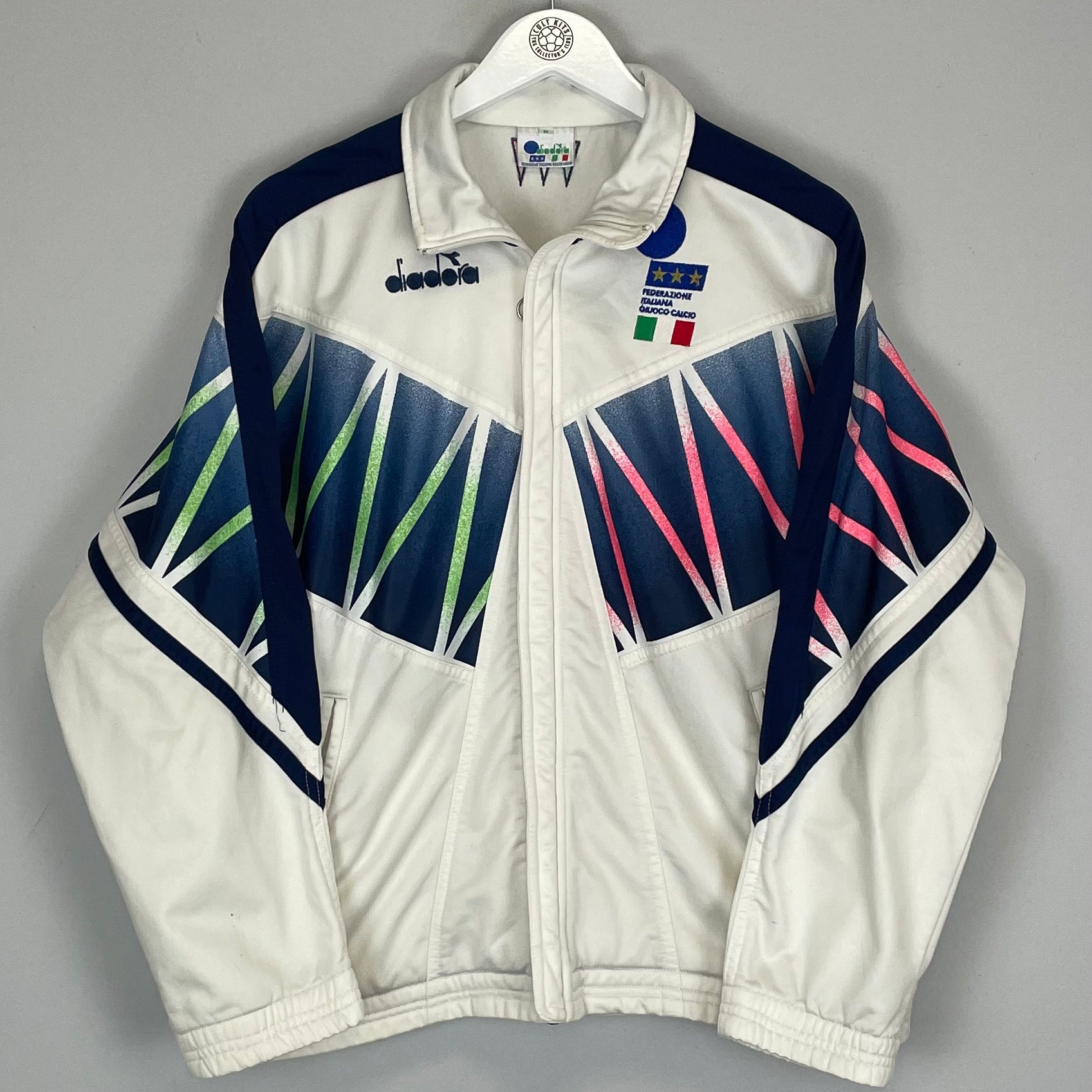 Shop 1994 ITALY TRACK JACKET (M) DIADORA, classic football shirts, vintage football shirts & retro soccer jerseys at Cult Kits