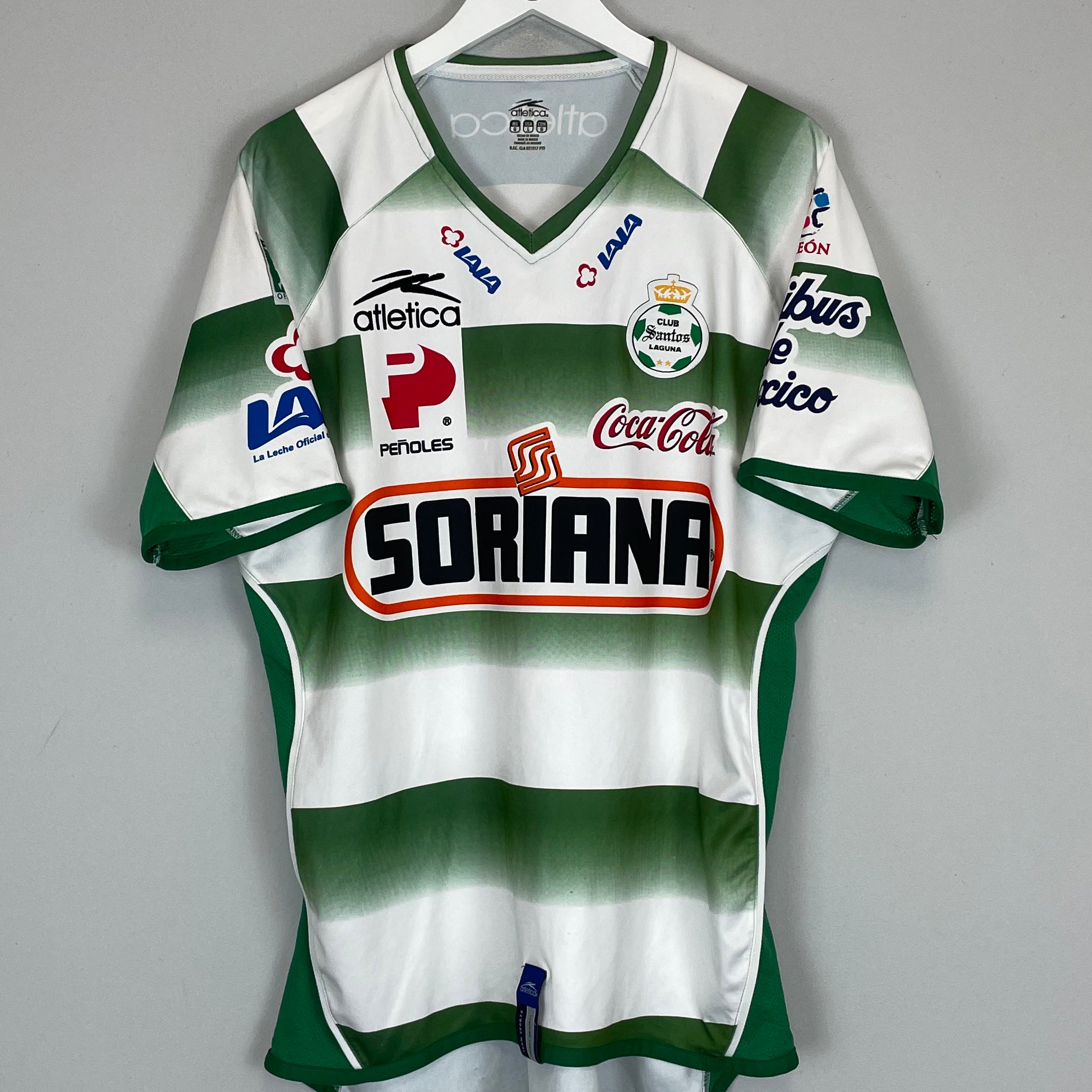 Shop 2007/08 SANTOS LAGUNA HOME SHIRT (L) ATLETICA, classic football shirts, vintage football shirts & retro soccer jerseys at Cult Kits