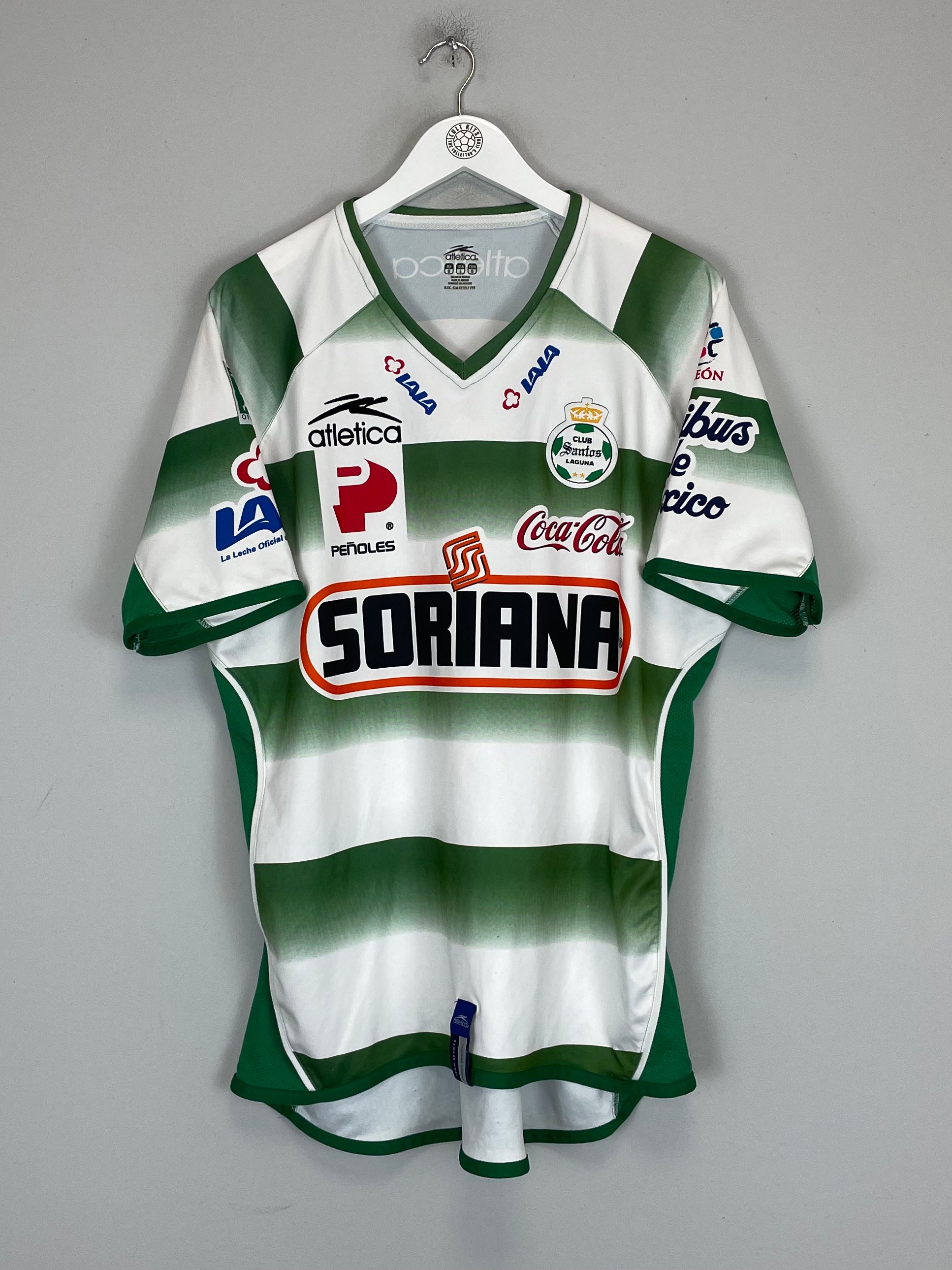 Shop 2007/08 SANTOS LAGUNA HOME SHIRT (L) ATLETICA, classic football shirts, vintage football shirts & retro soccer jerseys at Cult Kits