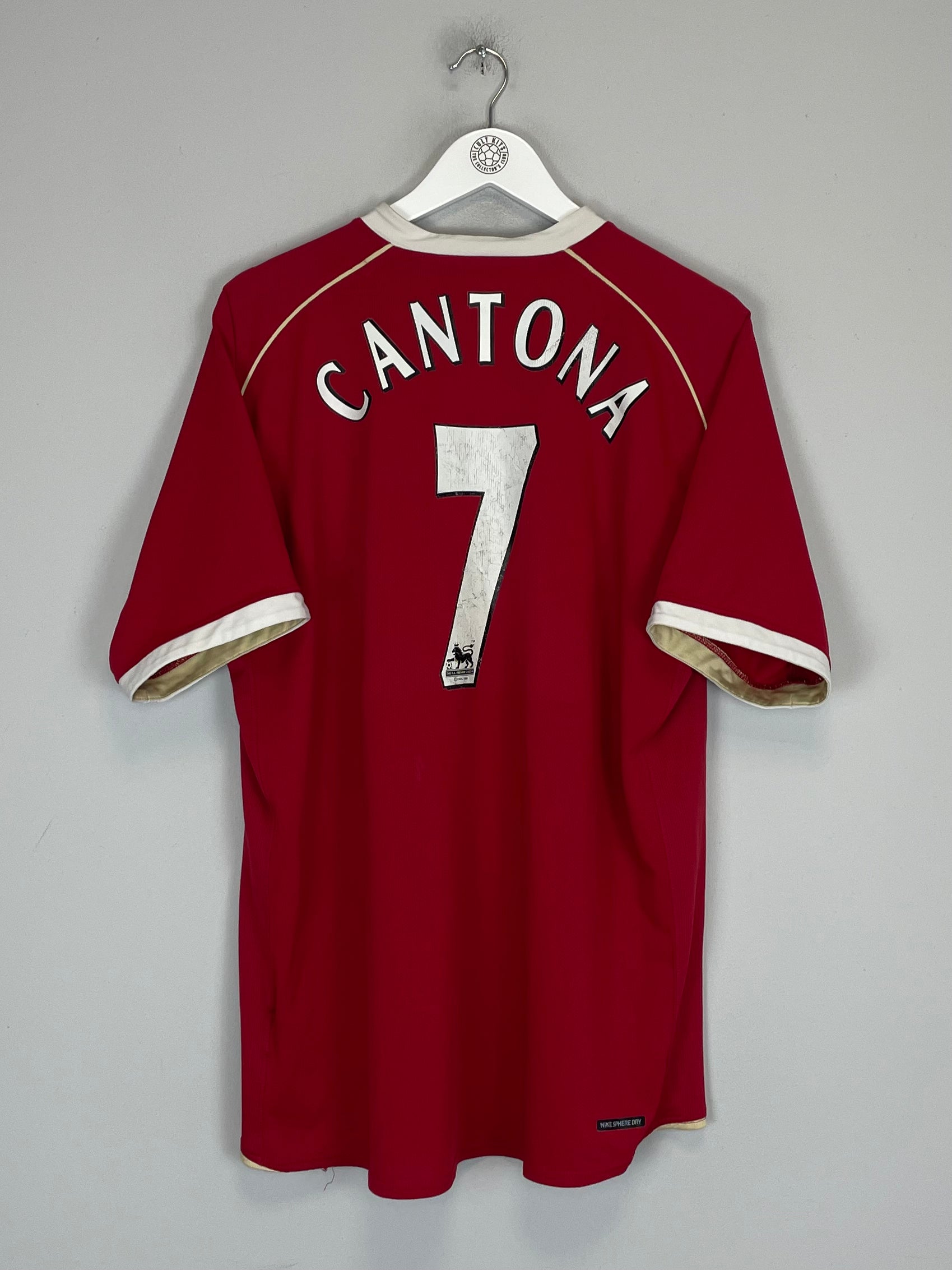 Shop 2006/07 MANCHESTER UNITED CANTONA #7 HOME SHIRT (XL) NIKE, classic football shirts, vintage football shirts & retro soccer jerseys at Cult Kits