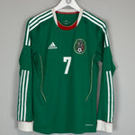 Shop 2011/12 MEXICO *PLAYER ISSUE* #7 L/S HOME SHIRT (M) ADIDAS, classic football shirts, vintage football shirts & retro soccer jerseys at Cult Kits