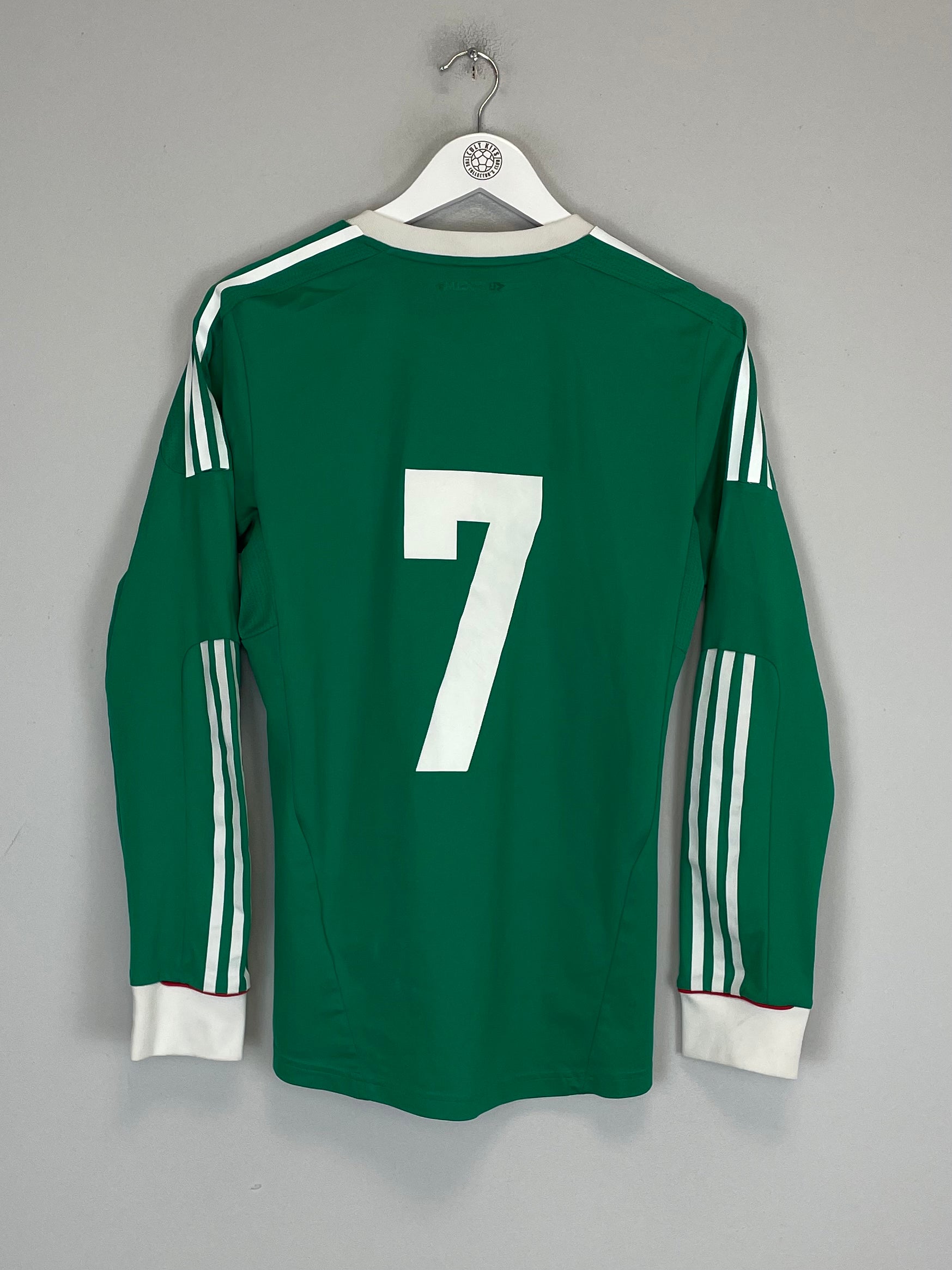 Shop 2011/12 MEXICO *PLAYER ISSUE* #7 L/S HOME SHIRT (M) ADIDAS, classic football shirts, vintage football shirts & retro soccer jerseys at Cult Kits