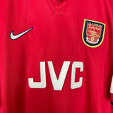 Shop 1998/99 ARSENAL BERGKAMP #10 HOME SHIRT (XL) NIKE, classic football shirts, vintage football shirts & retro soccer jerseys at Cult Kits