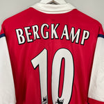Shop 1998/99 ARSENAL BERGKAMP #10 HOME SHIRT (XL) NIKE, classic football shirts, vintage football shirts & retro soccer jerseys at Cult Kits