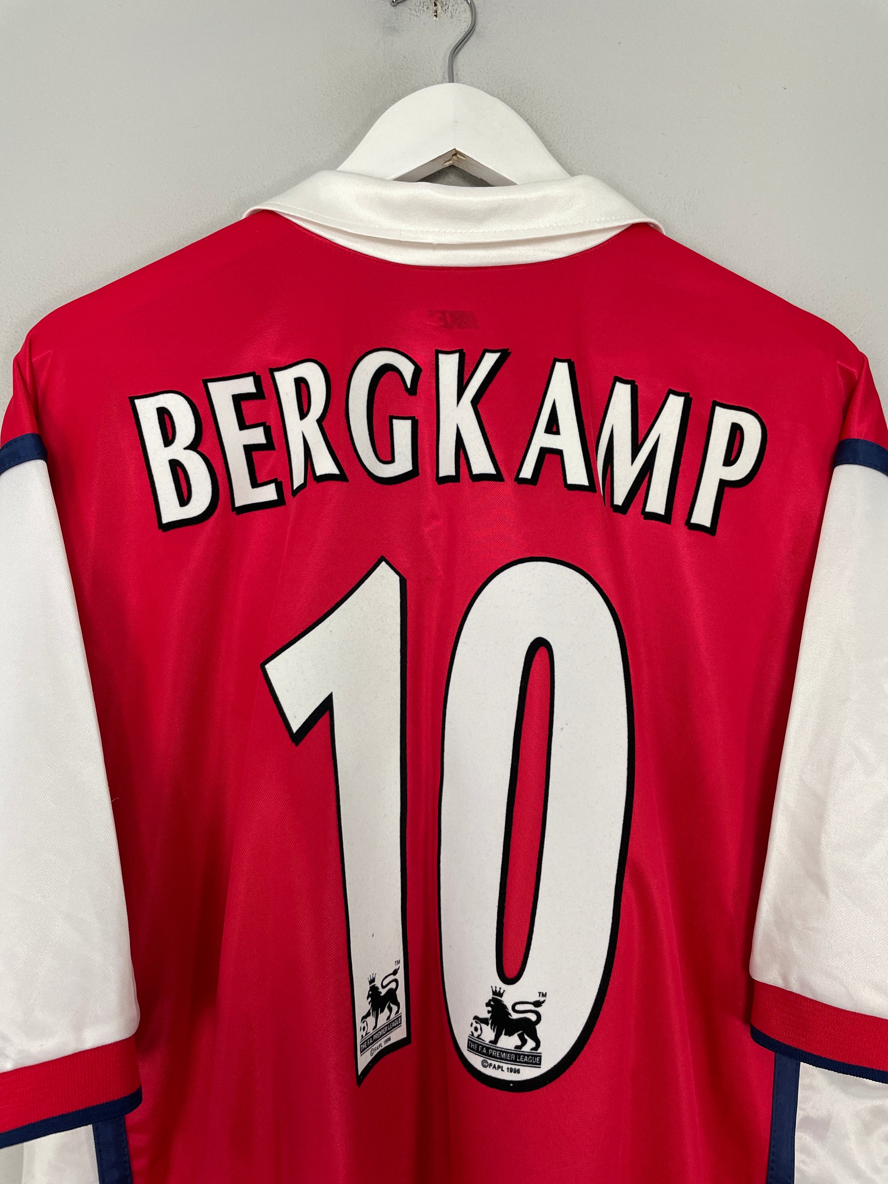 Shop 1998/99 ARSENAL BERGKAMP #10 HOME SHIRT (XL) NIKE, classic football shirts, vintage football shirts & retro soccer jerseys at Cult Kits