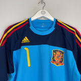 2010/11 SPAIN I.CASILLAS #1 GK SHIRT (L) ADIDAS
