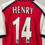 Shop 2000/02 ARSENAL HENRY #14 HOME SHIRT (S) NIKE, classic football shirts, vintage football shirts & retro soccer jerseys at Cult Kits