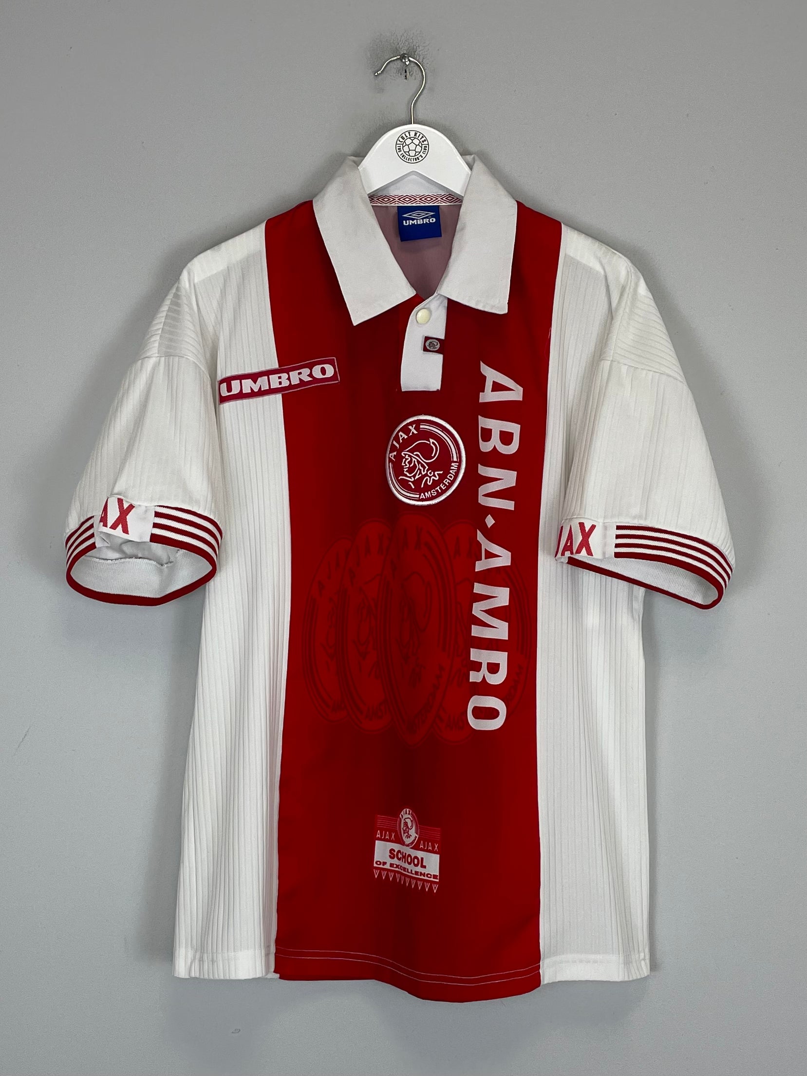Shop 1997/98 AJAX HOME SHIRT (L) UMBRO, classic football shirts, vintage football shirts & retro soccer jerseys at Cult Kits
