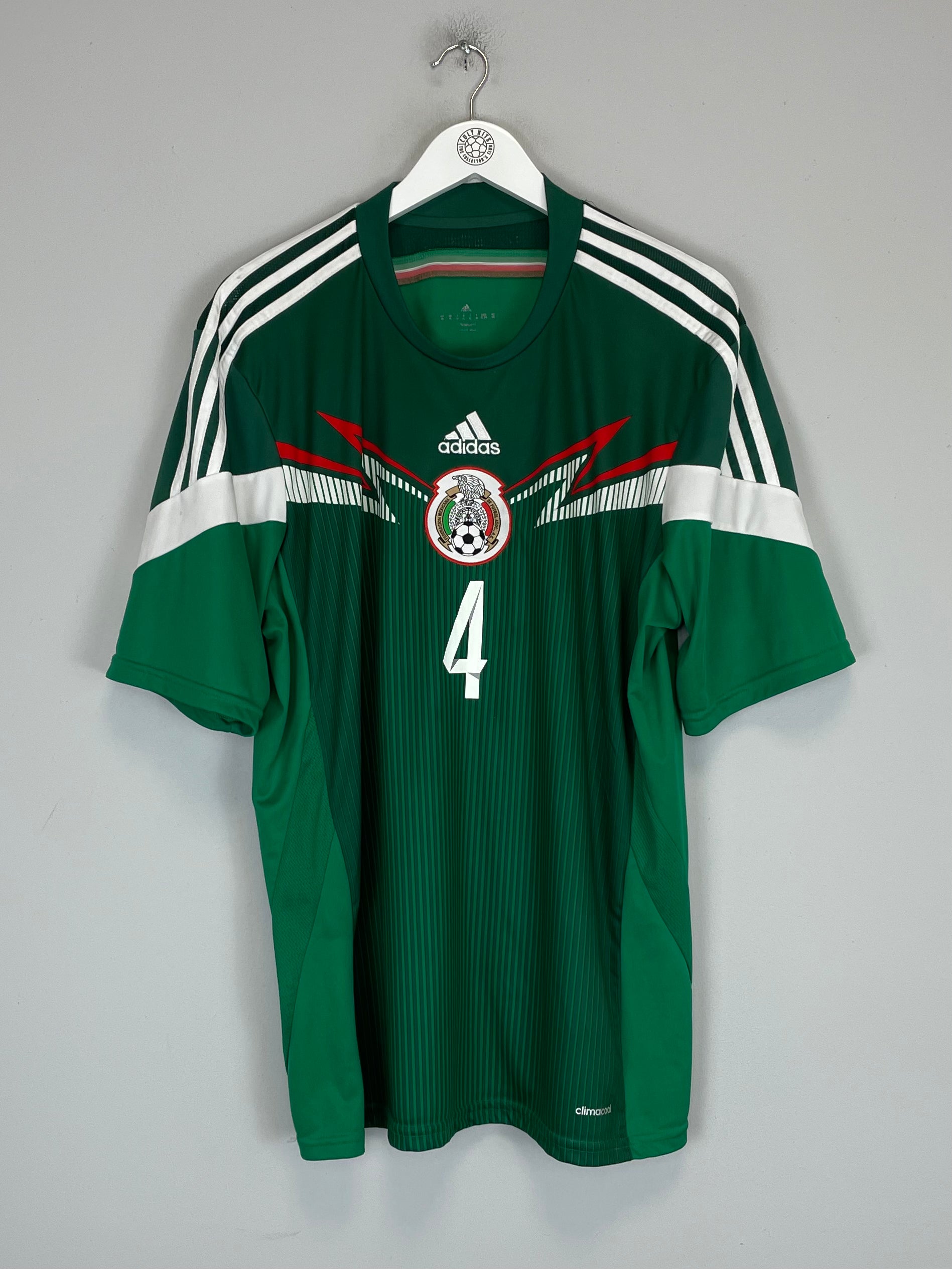 Shop 2014 MEXICO R.MARQUEZ #4 HOME SHIRT (XL) ADIDAS, classic football shirts, vintage football shirts & retro soccer jerseys at Cult Kits