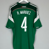 Shop 2014 MEXICO R.MARQUEZ #4 HOME SHIRT (XL) ADIDAS, classic football shirts, vintage football shirts & retro soccer jerseys at Cult Kits