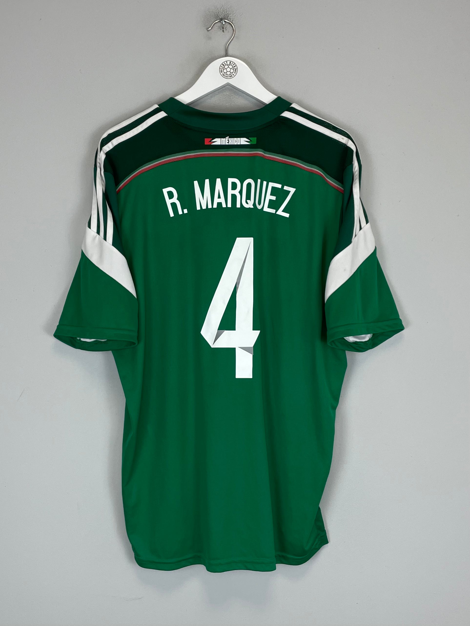 Shop 2014 MEXICO R.MARQUEZ #4 HOME SHIRT (XL) ADIDAS, classic football shirts, vintage football shirts & retro soccer jerseys at Cult Kits