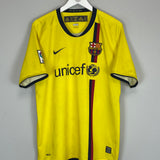Shop 2008/09 BARCELONA MESSI #10 AWAY SHIRT (L) NIKE, classic football shirts, vintage football shirts & retro soccer jerseys at Cult Kits