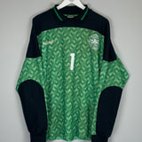 Shop 1989/92 DENMARK SCHMEICHEL #1 GK SHIRT (L) HUMMEL, classic football shirts, vintage football shirts & retro soccer jerseys at Cult Kits