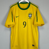 2010 BRAZIL ADRIANO #9 HOME SHIRT (XL) NIKE