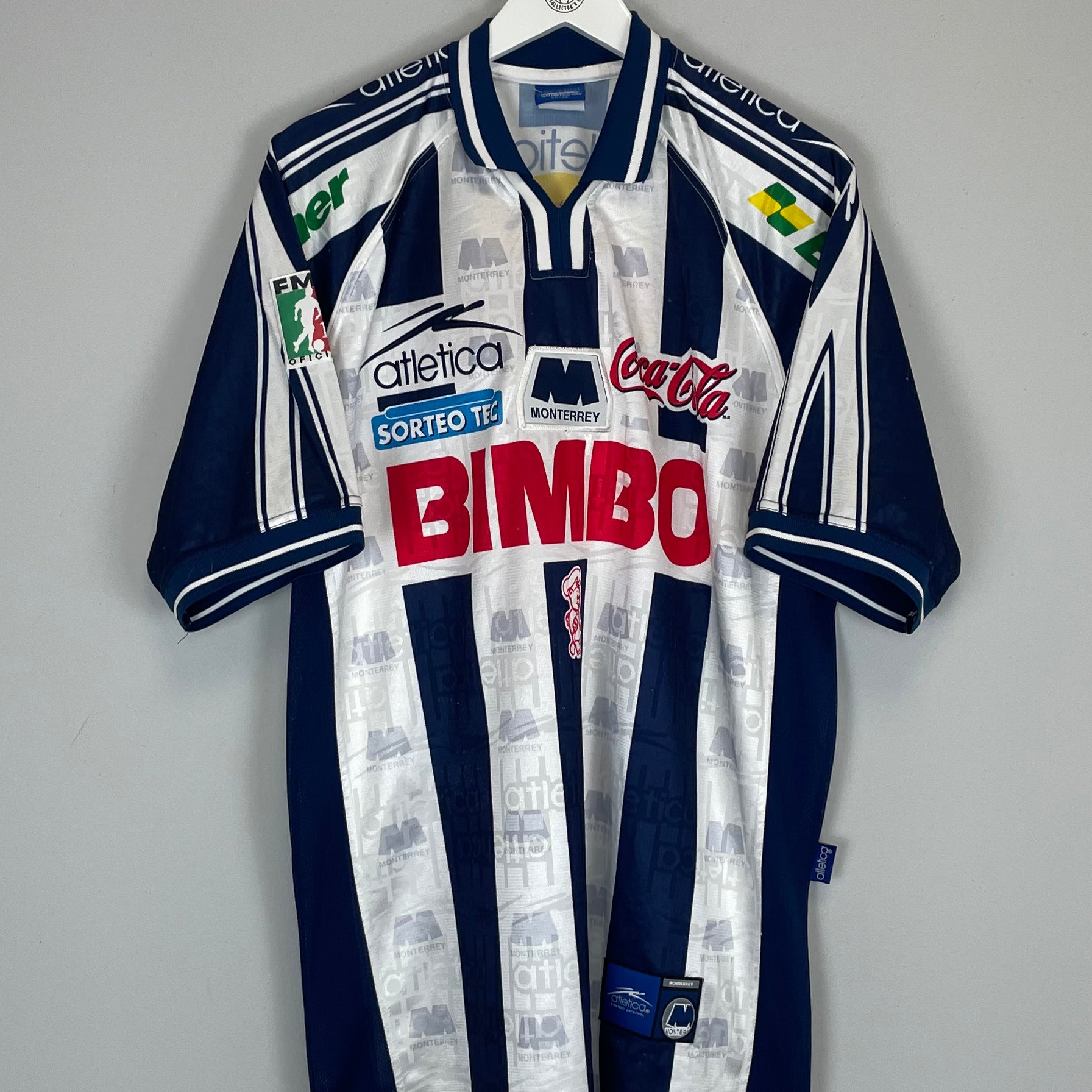 Shop 1999/00 MONTERREY HOME SHIRT (XL) ATLETICA, classic football shirts, vintage football shirts & retro soccer jerseys at Cult Kits