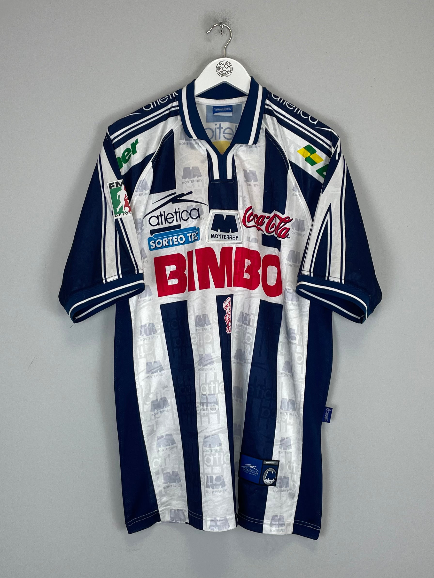 Shop 1999/00 MONTERREY HOME SHIRT (XL) ATLETICA, classic football shirts, vintage football shirts & retro soccer jerseys at Cult Kits