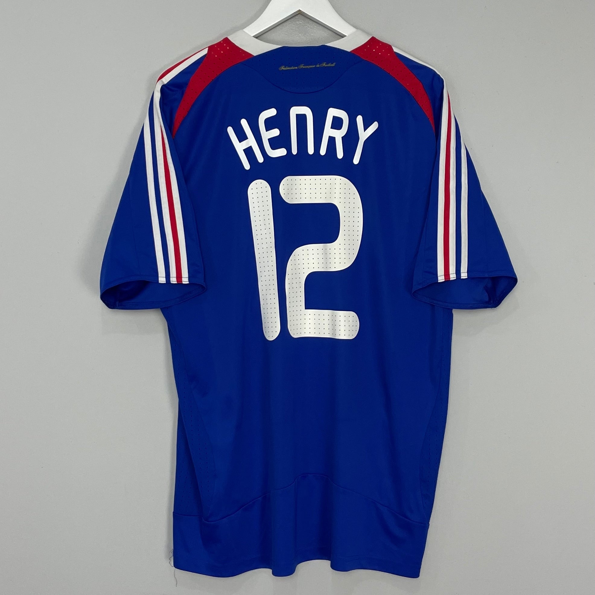 Shop 2007/08 FRANCE HENRY #12 HOME SHIRT (XL) ADIDAS, classic football shirts, vintage football shirts & retro soccer jerseys at Cult Kits