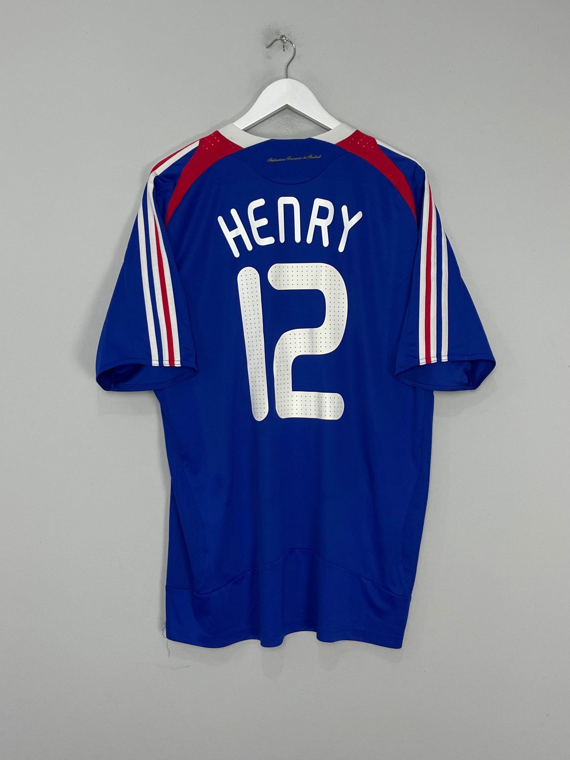 Shop 2007/08 FRANCE HENRY #12 HOME SHIRT (XL) ADIDAS, classic football shirts, vintage football shirts & retro soccer jerseys at Cult Kits