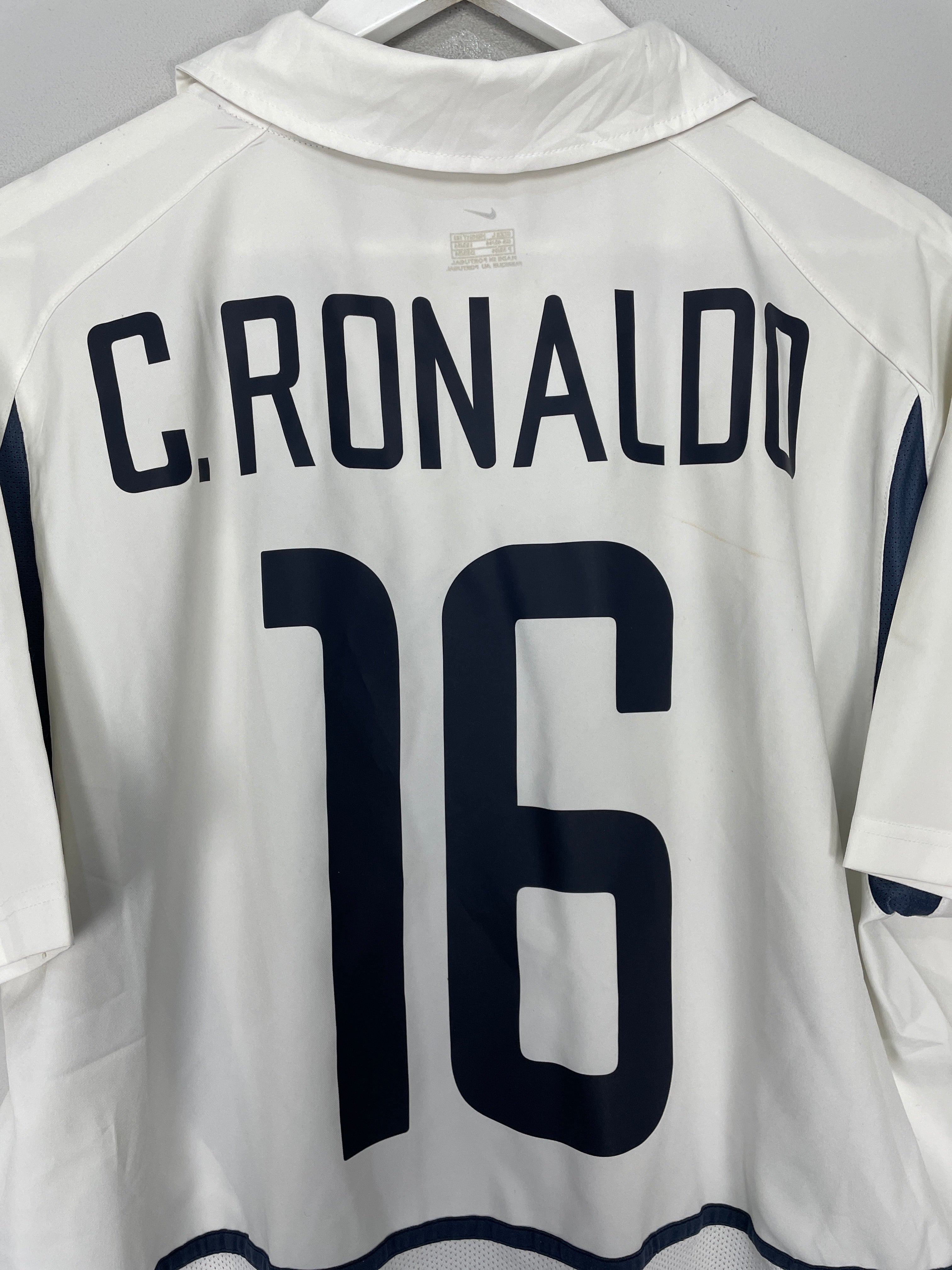 Shop 2002/04 PORTUGAL C.RONALDO #16 AWAY SHIRT (L) NIKE, classic football shirts, vintage football shirts & retro soccer jerseys at Cult Kits
