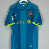 Shop 2007/08 BARCELONA MESSI #19 AWAY SHIRT (L) NIKE, classic football shirts, vintage football shirts & retro soccer jerseys at Cult Kits