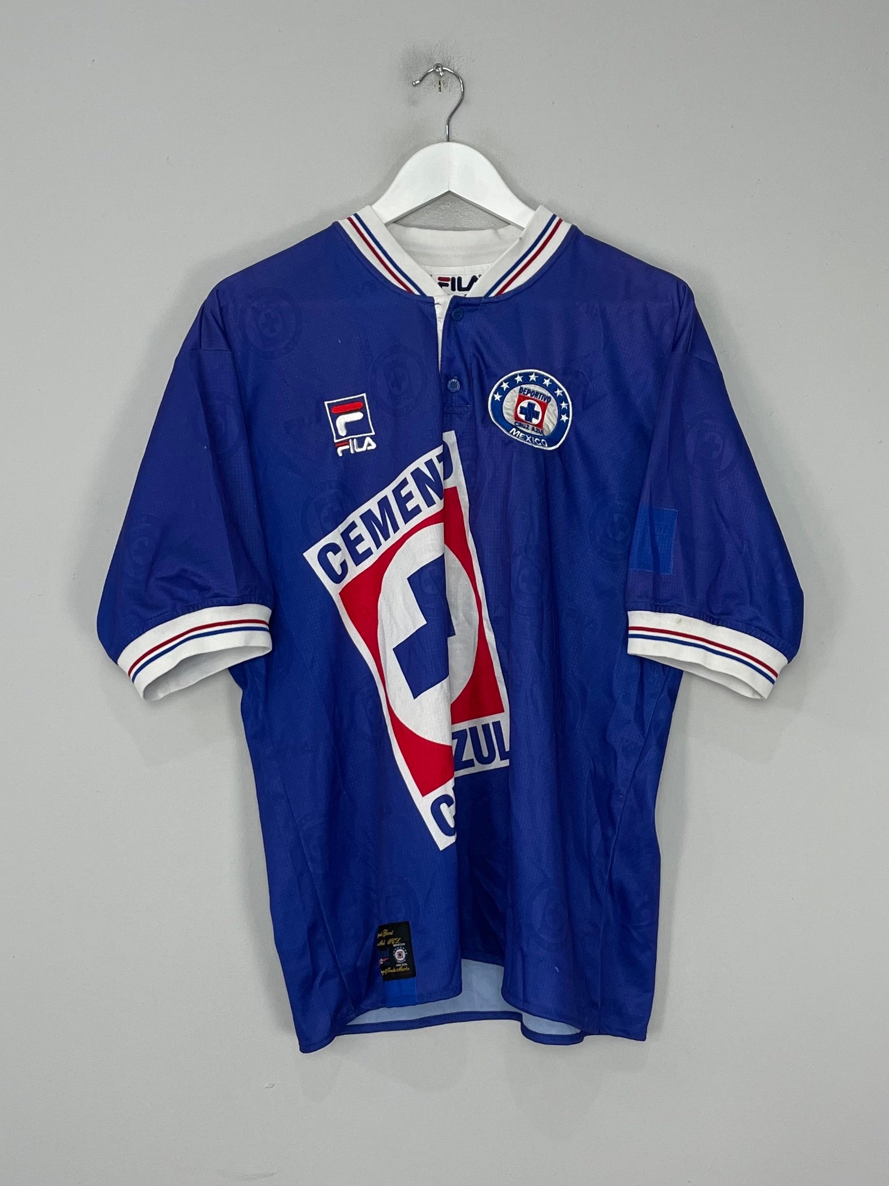 Shop 1998/99 CRUZ AZUL HOME SHIRT (XL) FILA, classic football shirts, vintage football shirts & retro soccer jerseys at Cult Kits