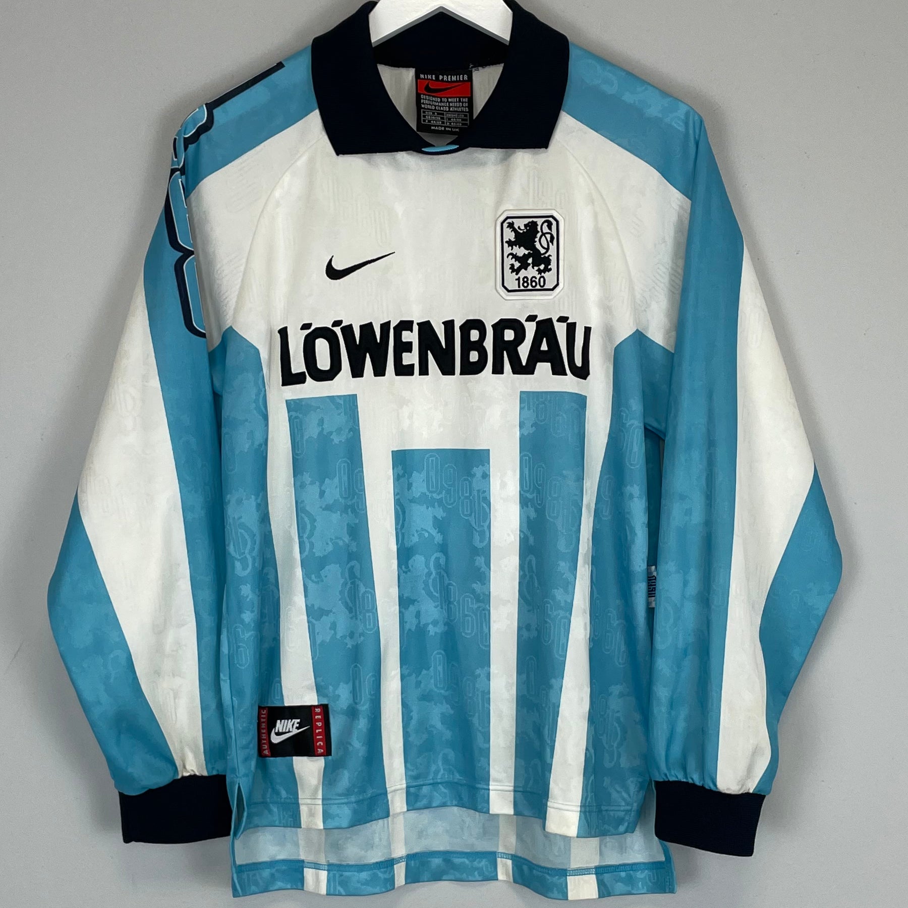Shop 1996/97 1860 MUNICH L/S HOME SHIRT (S) NIKE, classic football shirts, vintage football shirts & retro soccer jerseys at Cult Kits