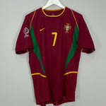 Shop 2002/04 PORTUGAL FIGO #7 HOME SHIRT (M) NIKE, classic football shirts, vintage football shirts & retro soccer jerseys at Cult Kits