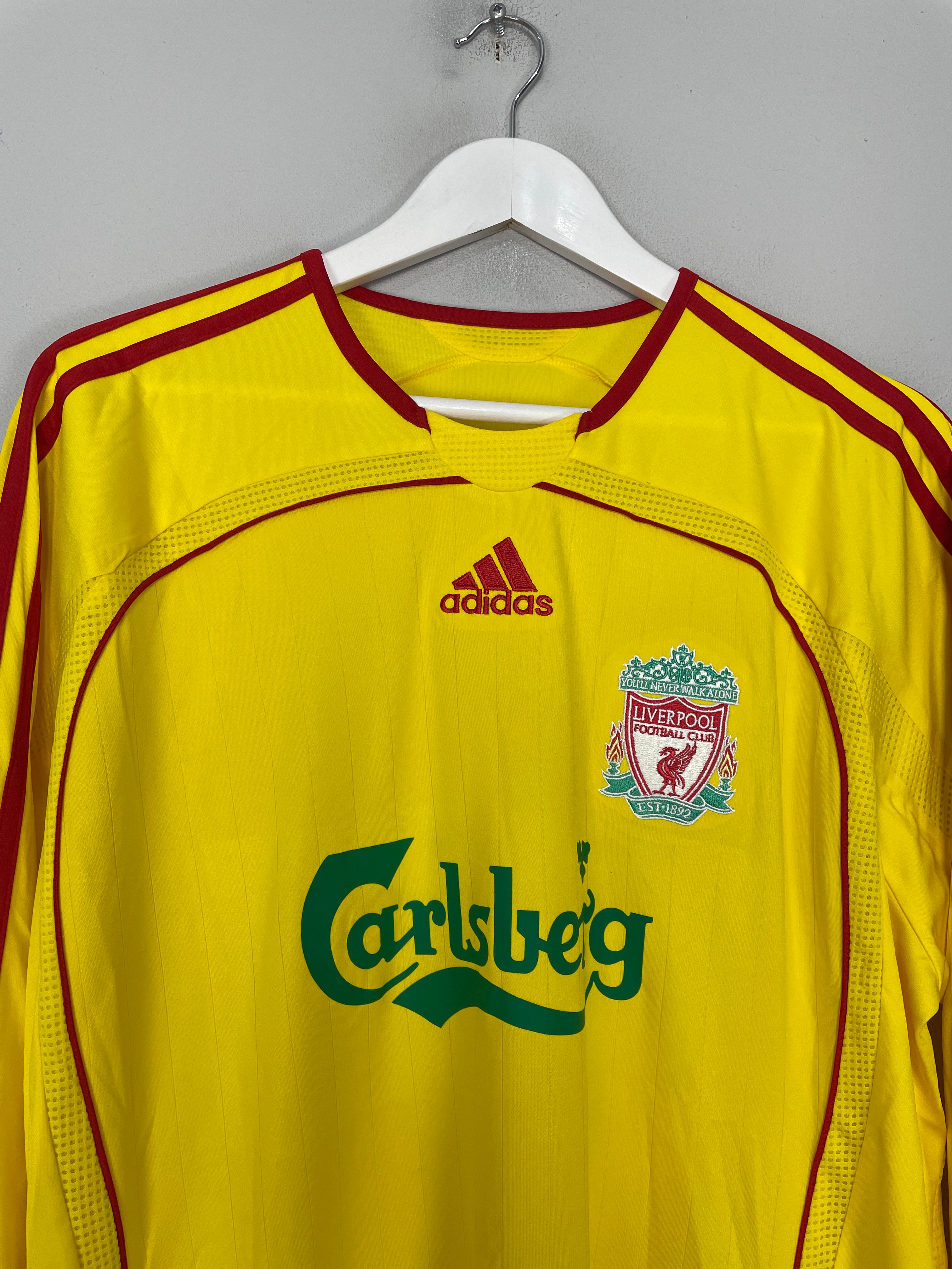 Shop 2006/07 LIVERPOOL CROUCH #15 *BNWT* L/S AWAY SHIRT (XL) ADIDAS, classic football shirts, vintage football shirts & retro soccer jerseys at Cult Kits